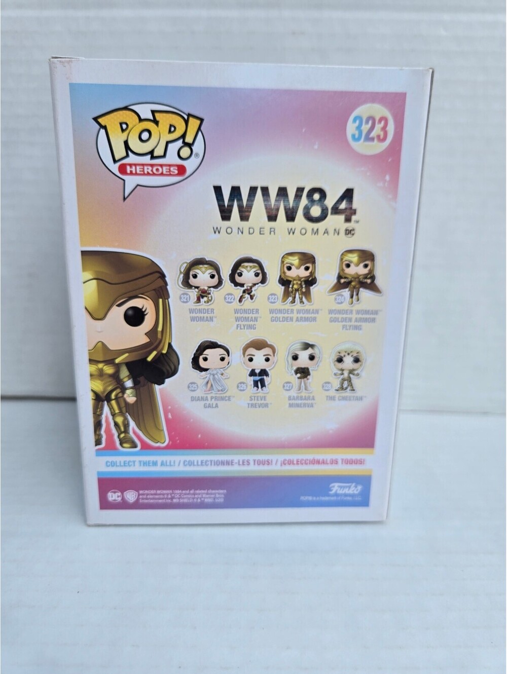 Funko Pop! Heroes WW84 Wonder Woman Golden Armor Vinyl Figure #323 Collectible - Picture 2 of 6